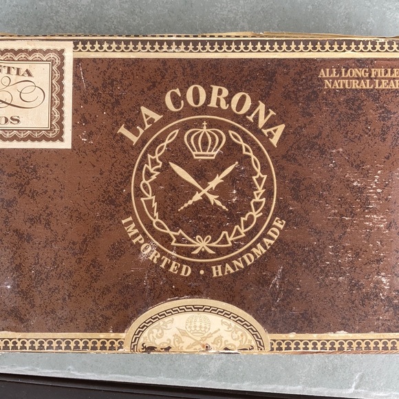 Cigar box wooden box vintage La Corona reinas Dominican Republic cigarbox - Picture 12 of 12